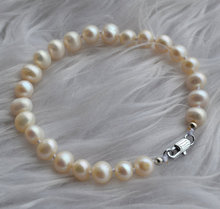 Perfect Pearl Jewelry,White Color 100% Real Natural Freshwater Pearl Bracelet, 7.5inches Handmade Fashion Women's Jewelry. 2024 - buy cheap