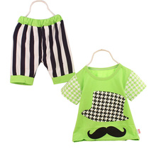 2016 summer new baby clothing Cotton Korean style baby girl clothing baby boy clothing set Short sleeve + shorts 2 pcs 0-3 year 2024 - buy cheap