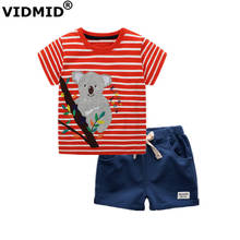VIDMID/летние комплекты детской одежды, футболка для мальчиков + шорты, комплект одежды из 2 предметов, детская одежда, одежда для маленьких мальчиков 2024 - купить недорого