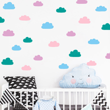 4 Color Cloud Decals for Baby Nursery Room Removable Vinyl Wall Stickers Kids Bedroom Sweet Home Interior Decorate Mural JW329 2024 - buy cheap