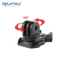 Qiuniu-suporte giratório para câmera, fecho giratório vertical de 360 graus, liberação rápida, para gopro hero 6, 5, 4, 3 +, 2, sjcam, xiaomi, yi 2024 - compre barato