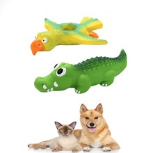 Animal Bird Crocodile Teeth Safe Latex Dog Squeak Toys Cleaning Chew Training Toy Cartoon Animal Shaped Rope Toy Pet Products 2024 - buy cheap