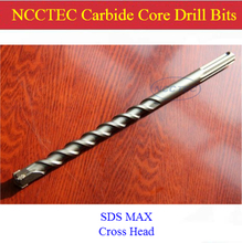 [SDS-PLUS+Cross head] 25*400mm 1'' NCCTEC alloy wall core drill bits for wall drill machine FREE shipping|coring pits 2024 - buy cheap