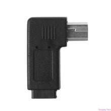 USB 2,0 Micro 5Pin гнездо к Mini 5Pin папа 90d угол левый и правый конвертер адаптер 2024 - купить недорого