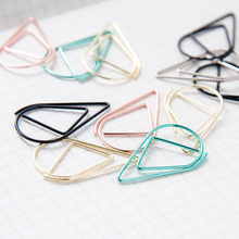 30/50 Pieces Metal Material Drop Shape Paper Clips Gold Silver Color Kawaii Cute Bookmark Clip Stationery Office School Supplies 2024 - buy cheap