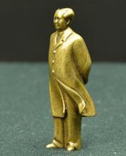 Copper Statue China Pure brass Great leader Mao zedong small Statue 2024 - buy cheap