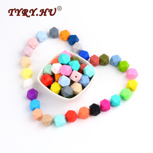 TYRY.HU Loose Silicone Beads For Teething Necklace Pacifier Clips Food Grade Hexagon Beads Teether For Baby Bite Toys Chew Beads 2024 - buy cheap