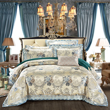 40King Queen size Luxury Satin Cotton Wedding Royal Bedding set  Duvet cover Bed sheet set Pillowcase Bedclothes 2024 - buy cheap