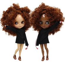 ICY DBS Blyth doll 1/6 bjd brown curly hair afro hair joint body 30cm toy girls gift anime girls gift 2024 - buy cheap