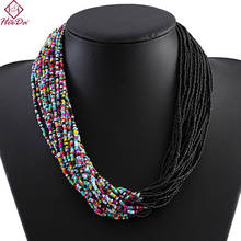 Heeda Новинка 2018, модное эффектное богемное многослойное ожерелье с бусинами, высококачественное элегантное женское ожерелье с большим именем, цепочка для свитера 2024 - купить недорого