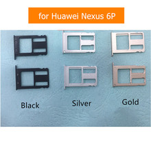 SIM Card Holder Slot Tray for Google for Huawei Nexus 6P SIM Nano SIM Card Micro SD Card Tray Holder Slot Adapter Repair Parts 2024 - buy cheap