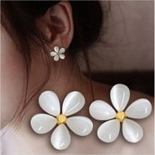 Fashion Korean Charms Jewelery Cute Beige Cherry Blossom Flower Stud Earrings 4ED32 2024 - buy cheap