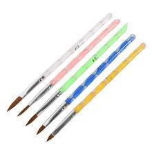 Hot 5 Pcs/set Nail Art Brush Tools Set Cuticle Pusher Tool Colorful Acrylic UV Gel Builder Painting Drawing Brushes Pens 2024 - buy cheap