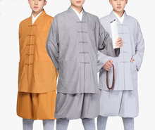 Унисекс буддийский шаолин монах кунг-фу одежда zen костюмы лежа медитация Униформа буддистский костюм Лето и весна 2024 - купить недорого