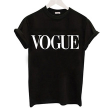 Female Letter Vogue Super Summer T Shirt Women 3D Print  Black White T-shirts Casual Short Sleeve Cotton Loose Tops Tees 2024 - buy cheap
