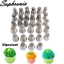 Sophronia 31PCS/set Russian Tulip Stainless Steel Icing Piping Nozzles Cake Cream Cupcake Decorating Korean Pastry Tool  CS138 2024 - buy cheap