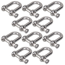 10pcs 5pcs  D Type M8 Shackle Short Paragraph Rigging Stainless Steel 304 Shackle Hooks boat rigging hardware 2024 - buy cheap