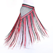 Argentina Style Belly Dance Clothes Accessories Practice Long Tassel Triangle Belt Hand Crochet Belly Dance Colored Hip Scarf 2024 - buy cheap