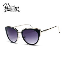 PATEZIM Metal Frame Cat Eye Women Sunglasses Female Sunglasses Famous Brand Designer Alloy Legs Glasses oculos de sol feminino 2024 - buy cheap