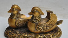 xd 003093 6"Chinese Fengshui bronze Animal lover Bird Mandarin Duck Statue Sculpture Pair 2024 - buy cheap