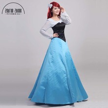 Ariel Blue Dress Princess Cosplay Costume For Women Halloween Costumes Dress Custom Made Free Shipping 2024 - buy cheap