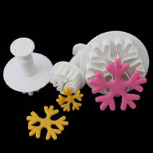 Luyou 3pcs Christmas Snowflake Plunger Mold Cake Decorating Tools Cake Cookie Cutters Fondant Cutter xmas Decoration FM1722 2024 - buy cheap
