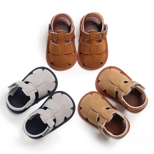 Sapatos masculinos casuais para bebês, sandálias macias para crianças de 0 a 18 meses 2024 - compre barato