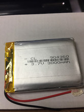 Bateria de polímero de lítio 3.7v, 3000mah bateria de carregamento gps câmera de navegação 904360 2024 - compre barato