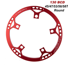 Chain Wheel 130BCD Round Integrated BMX Bicycle Single Speed Crank set 45/47/53/56/58T Folding Bike Round Chainring Chainwheel 2024 - buy cheap