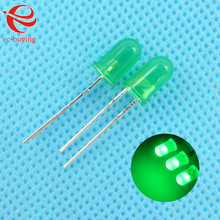 5mm LED Emerald-Green Diffused Round Light-Emitting Diodes Lamp Bead DIP Plug-in Through Hole Bulb Wide Angle 5 mm 10 pcs /lot 2024 - buy cheap