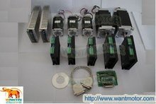 5 оси набор контроллеров CNC Nema23 с 428 унций с двойным валом, 3A ,57BYGH115-003B & Nema34-1090oz-in шаговый двигатель 85BYGH450D-008 и драйвер 2024 - купить недорого