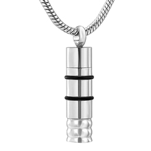 K11936 Unique Cylinder Tube Cremation Jewelry for Ashes Pendant Urns Stainless Steel Memorial Keepsake Necklace for Men/Women 2024 - buy cheap