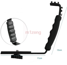 Soporte de Flash en forma de L para cámara, soporte de luz para DV LED, monitor de micrófono, videocámara, 2 unidades 2024 - compra barato