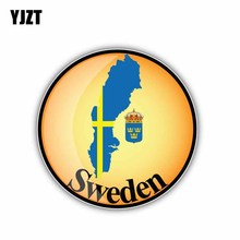 YJZT 12.7CM*12.7CM Creative Sweden Car Flag Map Sticker Decal Accessories 6-0873 2024 - buy cheap