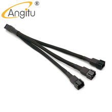 Распределитель Angitu с черным рукавом «штырь-гнездо», 3-контактный кабель вентилятора 2024 - купить недорого