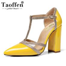 TAOFFEN 7 Colors Size 34-48 Sexy Lady High Heel Sandals Women Ankle Strap buckle Sandal Office Summer Shoes Women Footwear 2024 - buy cheap