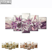 100% Full 5D Diy Daimond Painting Cross-stitch Purple Lily 3D Diamond Painting Rhinestones Paintings Embroidery Multi-picture 2024 - buy cheap