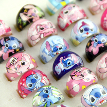 Wholesale Mixed Lots Christmas gifts 20pcs Lovely Animation Alien animal Children Kind girl Lucite Resin Rings free shipping 2024 - buy cheap