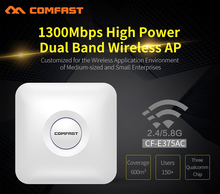 1300Mbps Gigabit 2.4/5.8GHz High Power Dual Band Wireless Ceiling AP WiFi Access Point Indoor wifi AP Router Signal Amplifier 2024 - buy cheap