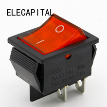 2Pcs/Lot Red 4 Pin Light On/off Boat Button Switch 250V 16A AC AMP 125V/20A 2024 - buy cheap