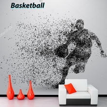 Basketball wallpaper, 3D cartoon murals for children's rooms Coliseum living room backdrop waterproof wallpaper 2024 - buy cheap