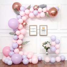 116pcs Handmade DIY  Latex Balloon Garland Kit Chain Pastel Pink & Purple for Wedding Birthday Anniversary Party Decoration 2024 - buy cheap