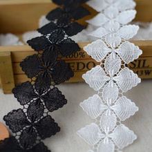 Hot Sale 2 Yards/lot 5.3cm Width Special Design Costume Trimming Embroidery Sewing DIY Craft White Black Lace Trim 2024 - buy cheap