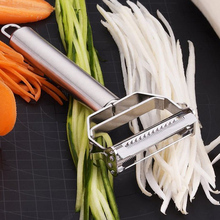 Ferramentas de cozinha para cortar frutas e vegetais, em aço inoxidável, descascador, ralador criativo, cortador de salada de cenoura, batata acessórios de cozinha 2024 - compre barato