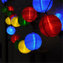 10 LED 20 LED Waterproof Solar Power Lantern Lamp Festive Garden Ball String Fairy Light Multi Color Christmas Outdoor Lighting 2024 - buy cheap