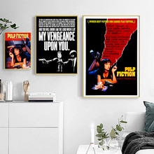 Pulp Fiction-Cuadro de arte clásico cuadro artístico sobre lienzo para decoración del hogar, carteles decorativos para dormitorio, sin marco 2024 - compra barato