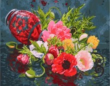 Pintura digital sobre lienzo para decoración del hogar, lienzo pintado a mano para colorear por números, flores salvajes, MaHuaf-W457 2024 - compra barato