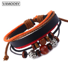 Leather Bracelets for women Men Fashion Braided Handmade Star Rope Wrap BOHO Bracelets & Bangles for couple bracciali donna 2024 - buy cheap