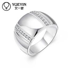 R777-8 Prata banhado novo anel de dedo de design para a senhora Jóia Nupcial anel de noivado anel de prata feminino anel anillos mujer 2024 - compre barato