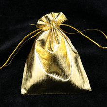 500 pçs/lote 7*9 cm Sacos de Organizador de Jóias Bolsa de Cetim Cordão de Prata de Ouro Embalagem Saco Pequeno Presente de Natal de Casamento sacos 2024 - compre barato